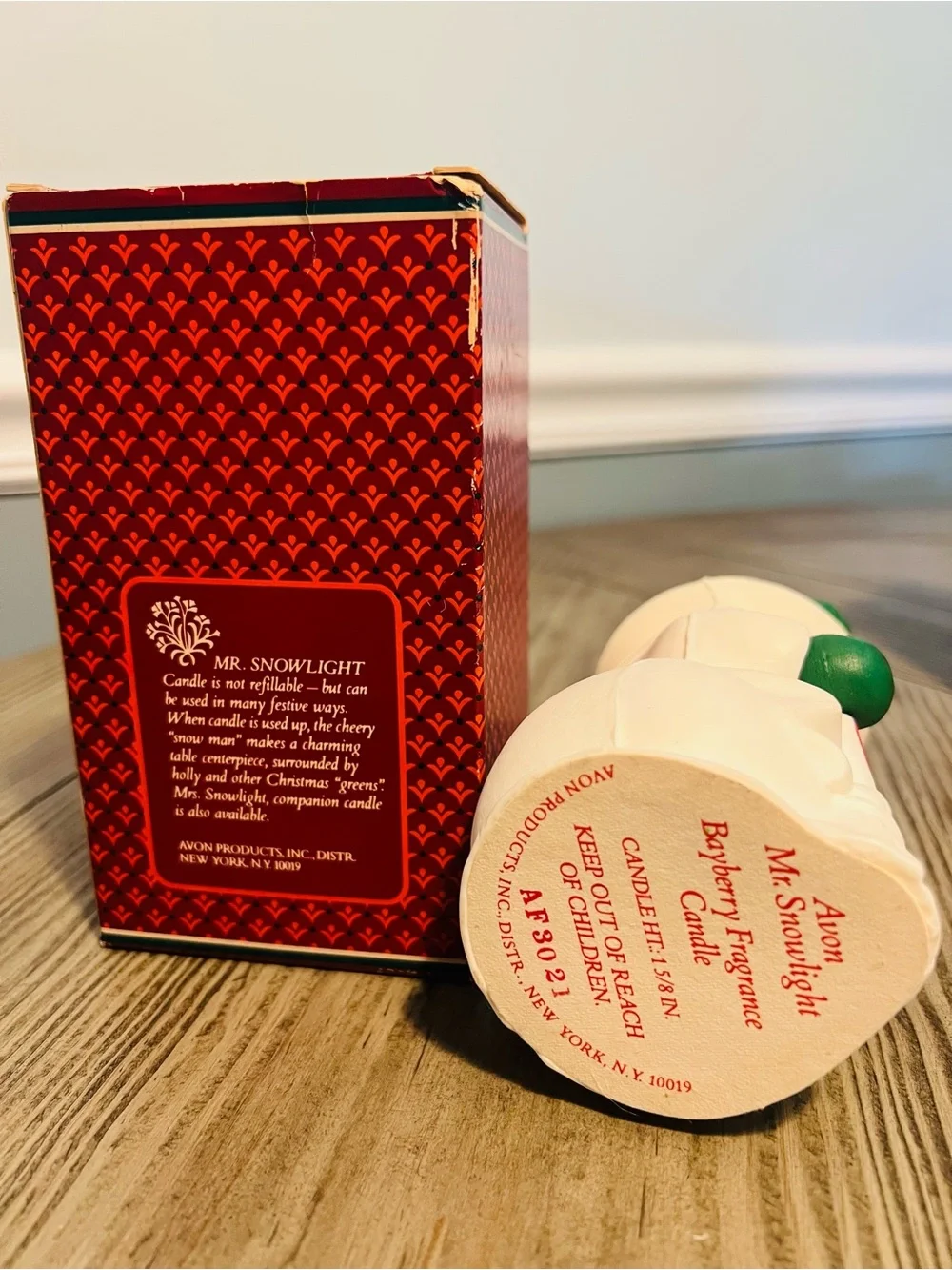 Vintage Avon Mr. Snowlight Bayberry Snowman Candle – Original Box